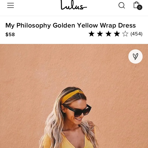 Yellow wrap dress - Picture 2 of 3